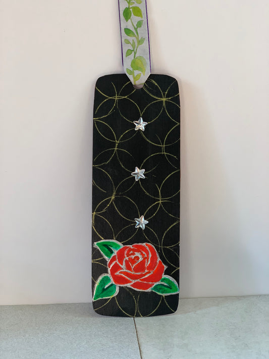 Red Rose Bookmark Painting